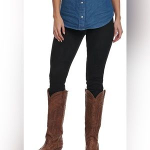 BBJ Women's Black Faux Suede Comfort Wide Waistband Leggings • Size: M • NTW